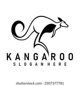 kangaroo design illustration line logo vector art