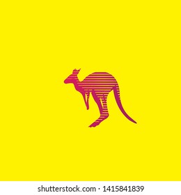 kangaroo design logo icon vector - Vector
