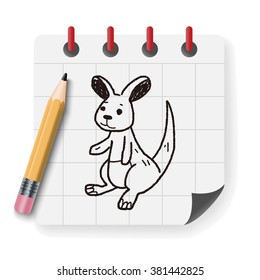 kangaroo doodle