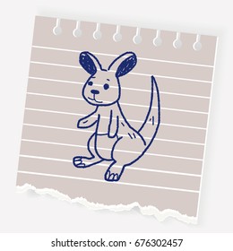 kangaroo doodle