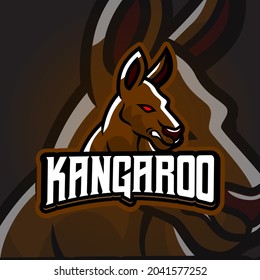 Logo de Kangaroo Esport. Adecuado para el logotipo del equipo o el logotipo de apoyo y el logotipo de la mascota, o diseño de la camiseta.