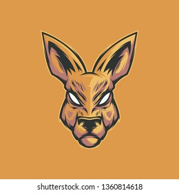 Kangaroo Face Vector