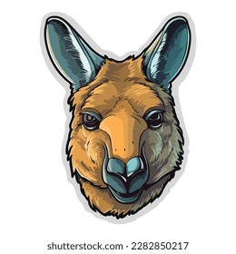 Kangaroo Flat Icon Isolated On White Background