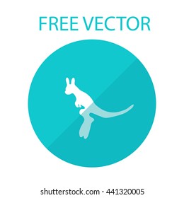 kangaroo free vector style flat