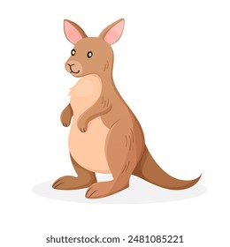 Kangaroo funny vector icon image