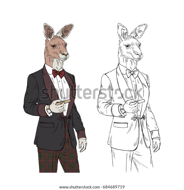 Kangaroo Furry Drawing