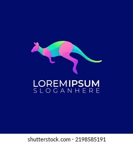 kangaroo gradient modern colorful logo