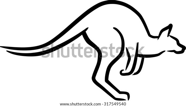 Kangaroo Hand Drawn Stock Vector (Royalty Free) 317549540 | Shutterstock