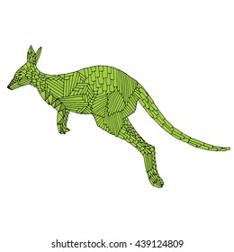 Kangaroo. Hand drawn vector illustration. Kangaroo jump. Hand drawn vector illustration. Good for T-shirt, bag or whatever print. Vector illustration
