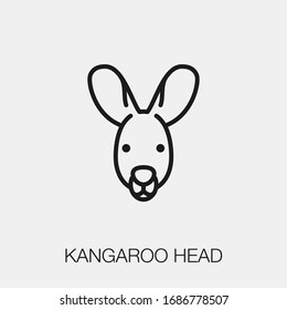 kangaroo head icon vector. Linear style sign for mobile concept and web design. kangaroo head symbol illustration. Pixel vector graphics - Vector.