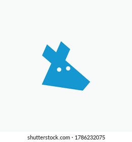 Kangaroo head illustration in white background