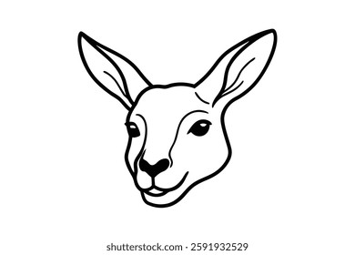 A kangaroo head vector illustration 