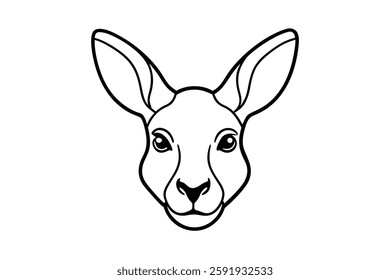 A kangaroo head vector illustration 