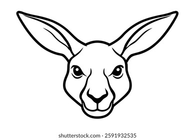 A kangaroo head vector illustration 