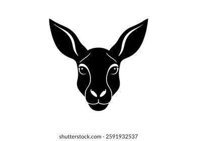 A kangaroo head vector illustration 