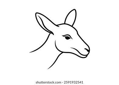 A kangaroo head vector illustration 