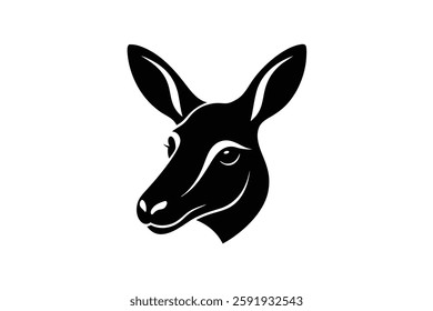 A kangaroo head vector illustration 