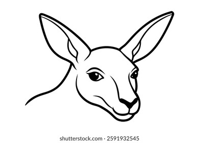 A kangaroo head vector illustration 