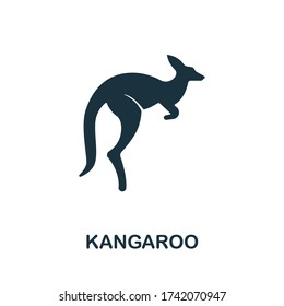 Icono canguro de la colección australia. Línea simple Icono canguro para plantillas, diseño web e infografías