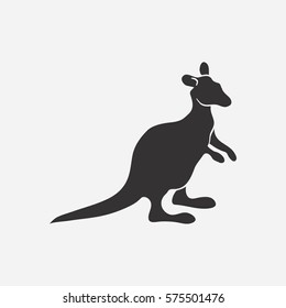 Kangaroo icon. Australian marsupial animal. Vector illustration.