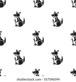 Kangaroo icon in black style isolated on white background. Animals pattern stock vector illustration.