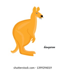 Kangaroo icon. Cartoons orange australian animal object isolated design element stock vector illustration for web, for print