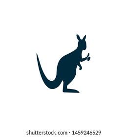 kangaroo icon design flat vector