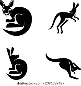 Kangaroo icon design illustration template