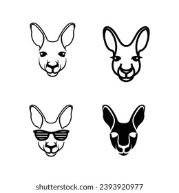 Kangaroo icon design illustration template