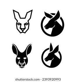 Kangaroo icon design illustration template