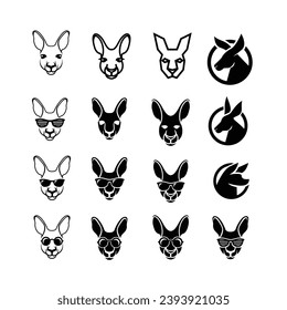 Kangaroo icon design illustration template