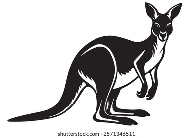 kangaroo icon design silhouette vector illustration