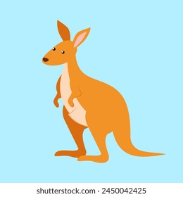 Kangaroo icon. Flat illustration of kangaroo vector icon for web design