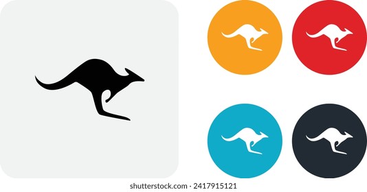 Kangaroo icon illustration isolated vector sign symbol