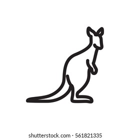 kangaroo icon illustration isolated vector sign symbol