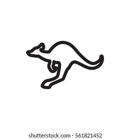 kangaroo icon illustration isolated vector sign symbol