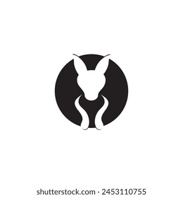 Kangaroo icon illustration logo vector