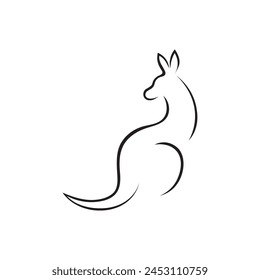 Kangaroo icon illustration logo vector