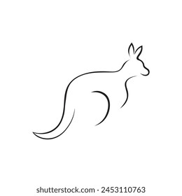 Kangaroo icon illustration logo vector