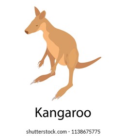 Kangaroo icon. Isometric of kangaroo vector icon for web design isolated on white background