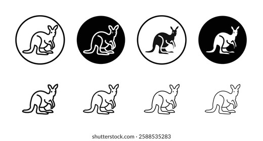 kangaroo icon line art vector