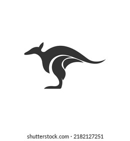 Kangaroo icon logo design illustration template vector
