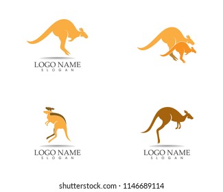 Kangaroo icon logo design vector illustration