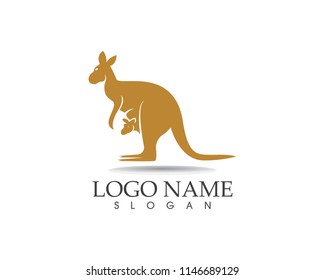 Kangaroo icon logo design vector illustration