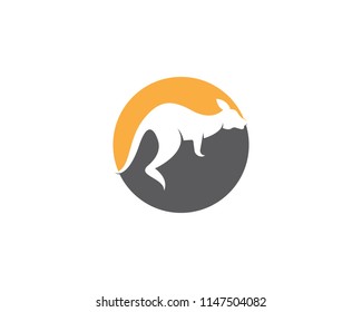 Kangaroo icon logo design vector illustration