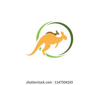 Kangaroo icon logo design vector illustration