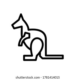 kangaroo icon or logo isolated sign symbol vector illustration - high quality black style vector icons
