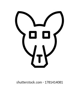 kangaroo icon or logo isolated sign symbol vector illustration - high quality black style vector icons
