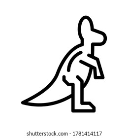 kangaroo icon or logo isolated sign symbol vector illustration - high quality black style vector icons
