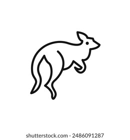 kangaroo icon logo sign vector outline